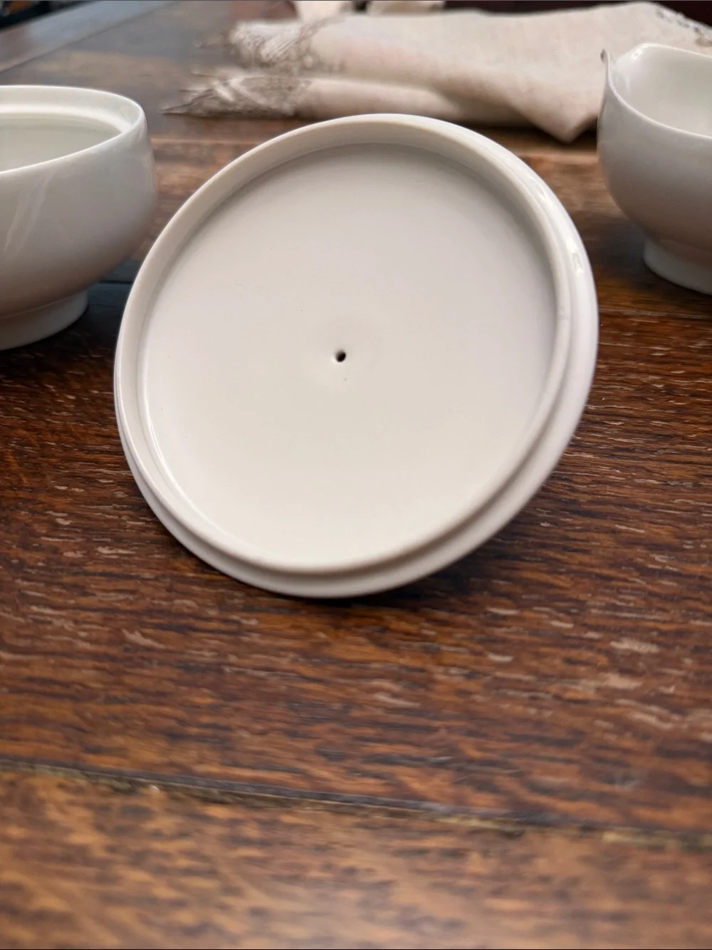 Vintage Iroquois Inheritance Sheer White Creamer & Sugar Bowl Set Ben Seibel MCM